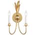 Maxim Paloma 15 3/4" High Gold Leaf 2-Light Wall Sconce