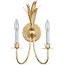 2_Maxim Paloma 15 3/4" High Gold Leaf 2-Light Wall Sconce more views