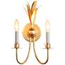3_Maxim Paloma 15 3/4" High Gold Leaf 2-Light Wall Sconce more views