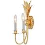6_Maxim Paloma 15 3/4" High Gold Leaf 2-Light Wall Sconce more views