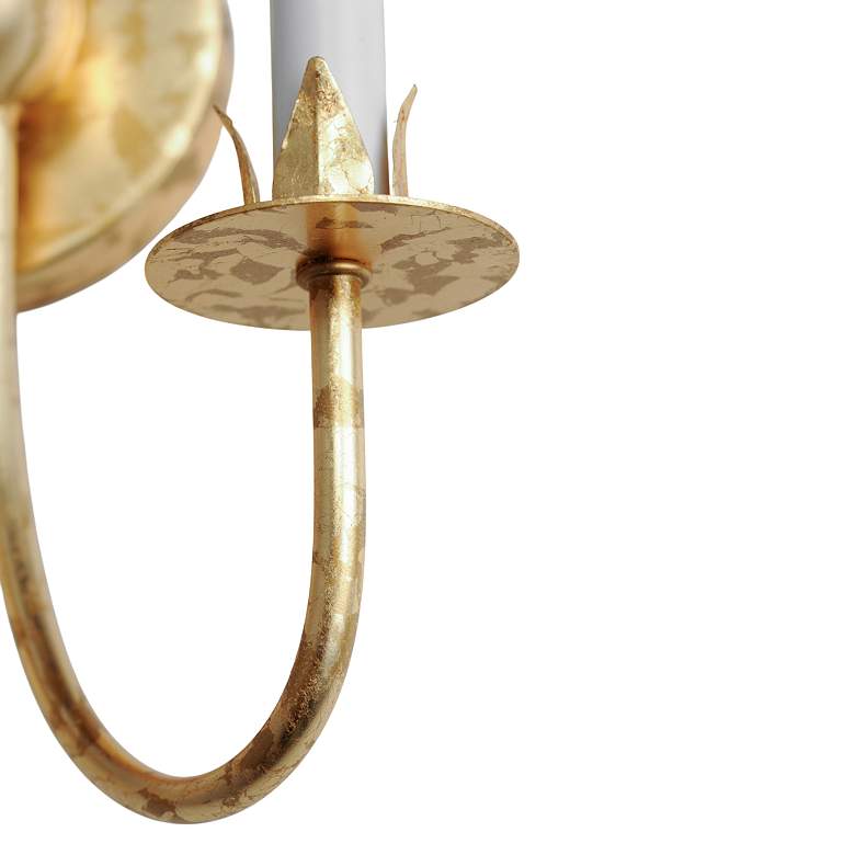 Image 7 Maxim Paloma 15 3/4" High Gold Leaf 2-Light Wall Sconce more views