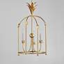 Thumbnail2 of Maxim Paloma 15" Wide Gold Leaf 3-Light Pendant more views