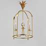 Thumbnail3 of Maxim Paloma 15" Wide Gold Leaf 3-Light Pendant more views
