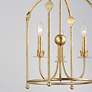 Thumbnail4 of Maxim Paloma 15" Wide Gold Leaf 3-Light Pendant more views