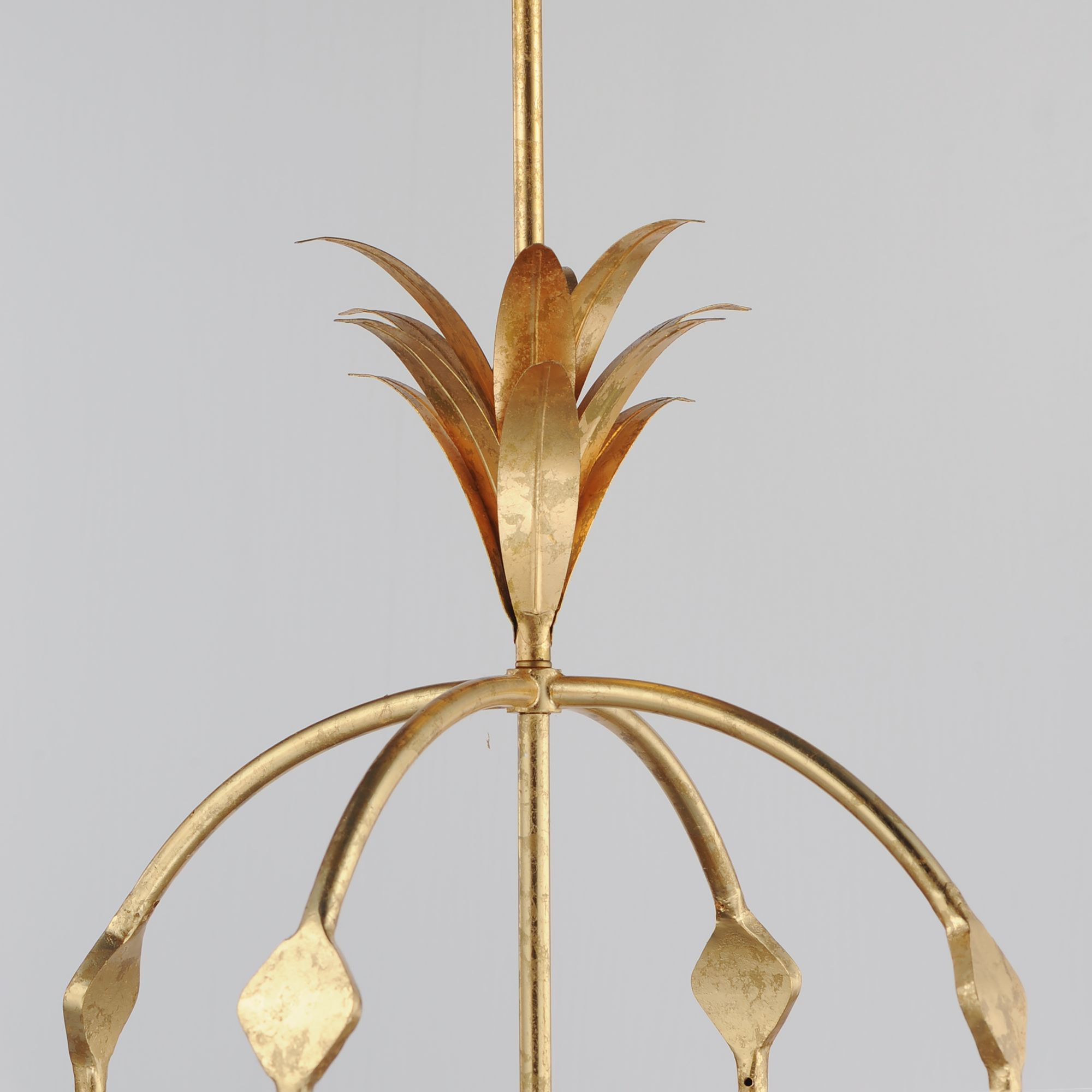 Image 5 Maxim Paloma 15" Wide Gold Leaf 3-Light Pendant more views