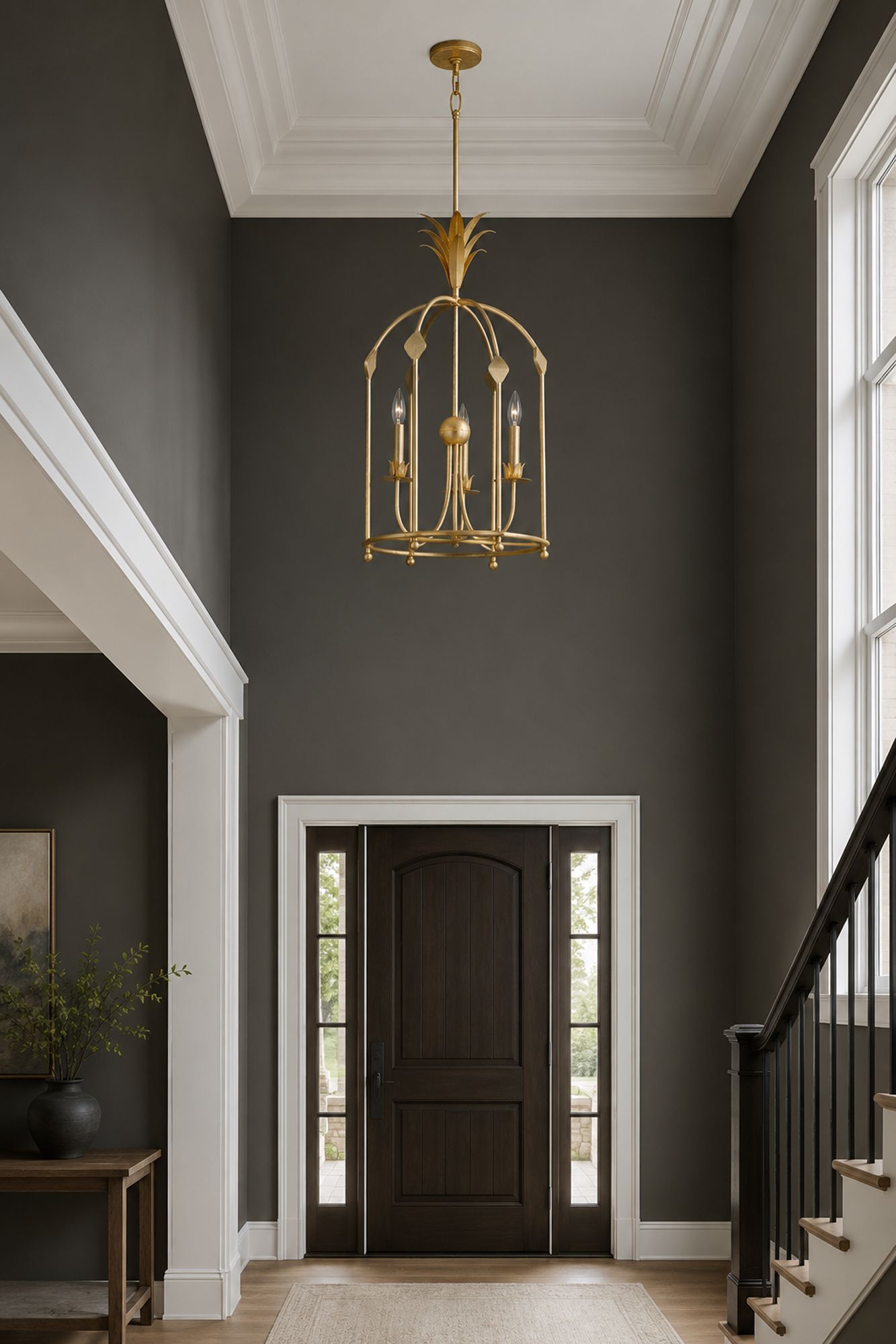 Image 7 Maxim Paloma 15" Wide Gold Leaf 3-Light Pendant more views