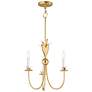 2_Maxim Paloma 16" Wide Gold Leaf 3-Light Chandelier