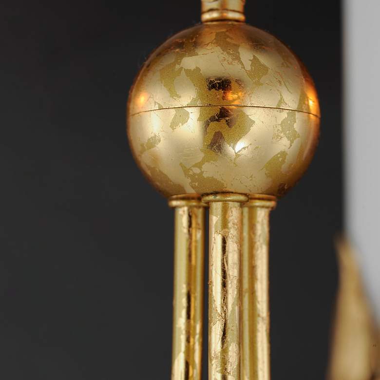 Image 3 Maxim Paloma 16" Wide Gold Leaf 3-Light Chandelier more views