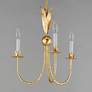 4_Maxim Paloma 16" Wide Gold Leaf 3-Light Chandelier more views