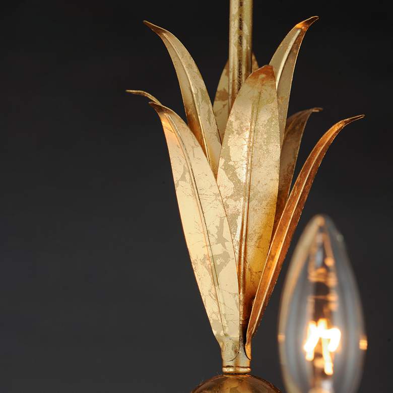 Image 6 Maxim Paloma 16" Wide Gold Leaf 3-Light Chandelier more views