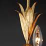 6_Maxim Paloma 16" Wide Gold Leaf 3-Light Chandelier more views
