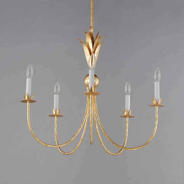 Image 6 Maxim Paloma 26" Wide 5-Light Traditional Candelabra Gold Chandelier more views