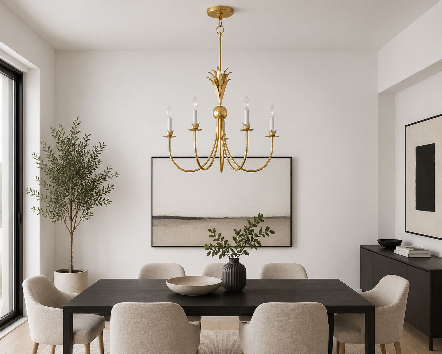Maxim Paloma 26" Wide 5-Light Traditional Candelabra Gold Chandelier in scene