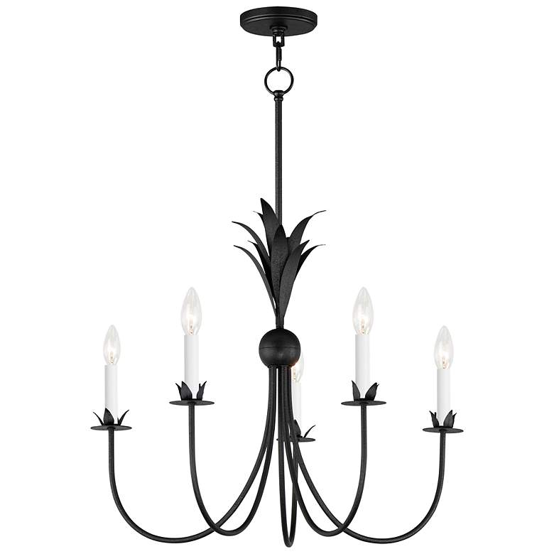 Image 2 Maxim Paloma 26" Wide Anthracite 5-Light Chandelier