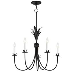 Maxim Paloma 26" Wide Anthracite 5-Light Chandelier