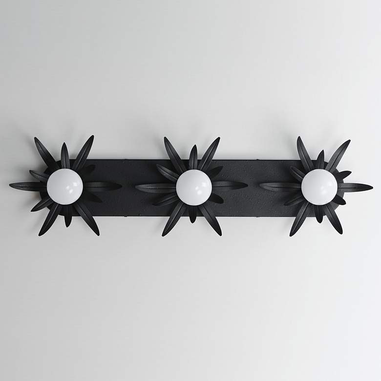 Image 2 Maxim Paloma 31 3/4" Wide Anthracite 3-Light Sconce more views