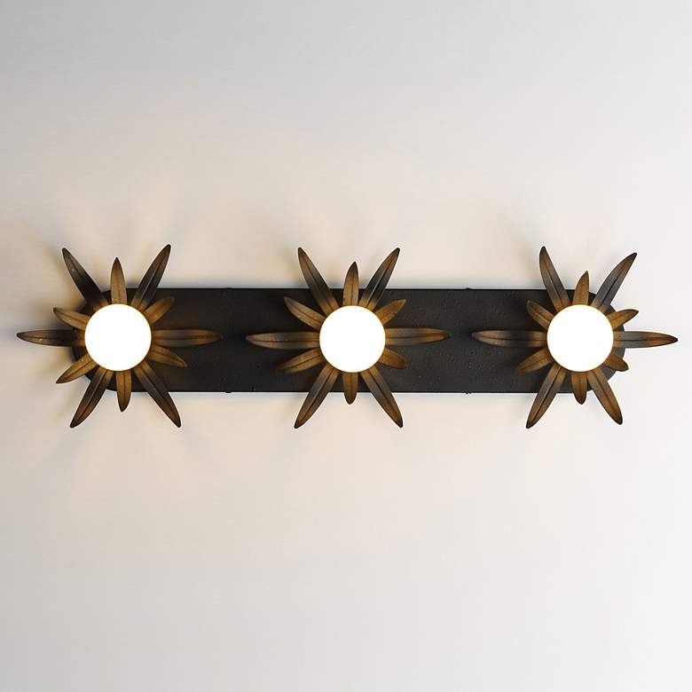Image 3 Maxim Paloma 31 3/4" Wide Anthracite 3-Light Sconce more views