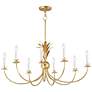 2_Maxim Paloma 36" Wide 8-Light Gold Leaf Candelabra Chandelier