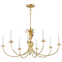 Maxim Paloma 36" Wide 8-Light Gold Leaf Candelabra Chandelier