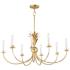 Maxim Paloma 36" Wide 8-Light Gold Leaf Candelabra Chandelier