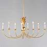 1_Maxim Paloma 36" Wide 8-Light Gold Leaf Candelabra Chandelier
