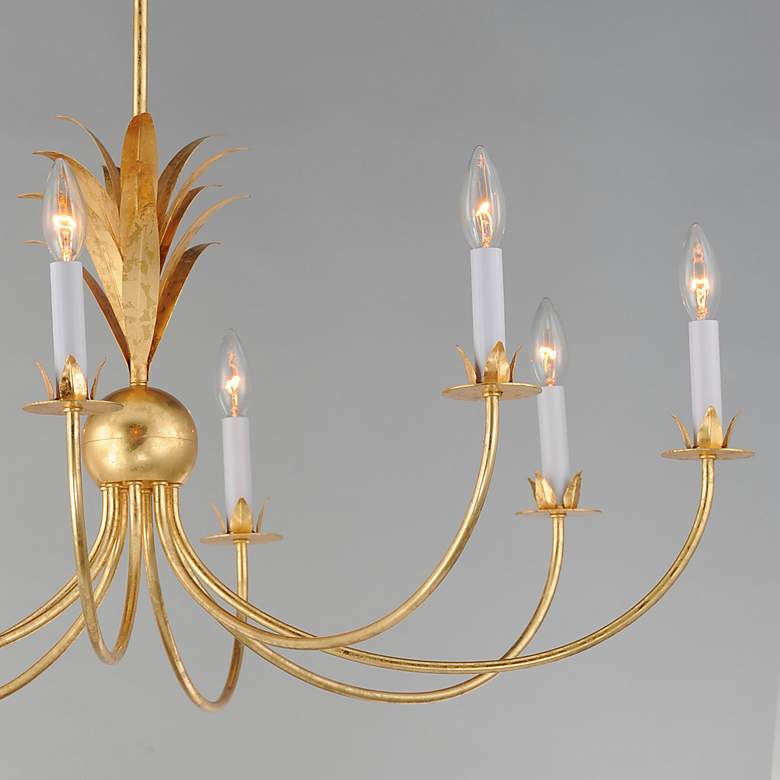 Image 3 Maxim Paloma 36" Wide 8-Light Gold Leaf Candelabra Chandelier more views