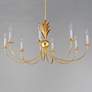 4_Maxim Paloma 36" Wide 8-Light Gold Leaf Candelabra Chandelier more views