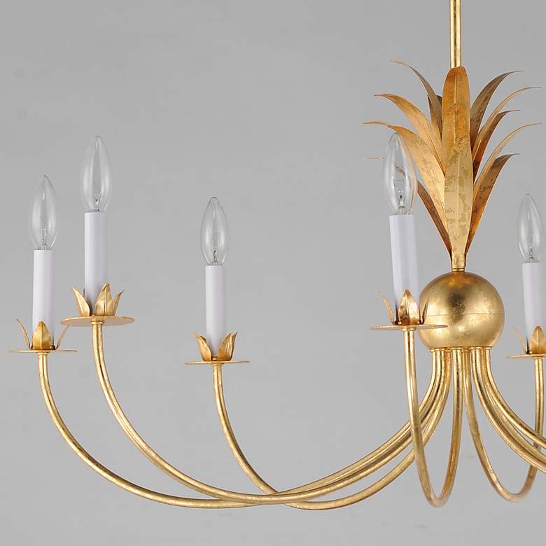 Image 5 Maxim Paloma 36" Wide 8-Light Gold Leaf Candelabra Chandelier more views