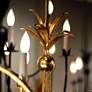 6_Maxim Paloma 36" Wide 8-Light Gold Leaf Candelabra Chandelier more views