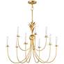2_Maxim Paloma 36" Wide Gold Leaf 9-Light Candelabra Chandelier