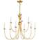 Maxim Paloma 36" Wide Gold Leaf 9-Light Candelabra Chandelier