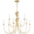 Maxim Paloma 36" Wide Gold Leaf 9-Light Candelabra Chandelier