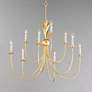 1_Maxim Paloma 36" Wide Gold Leaf 9-Light Candelabra Chandelier