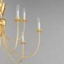 4_Maxim Paloma 36" Wide Gold Leaf 9-Light Candelabra Chandelier more views
