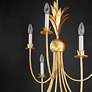 5_Maxim Paloma 36" Wide Gold Leaf 9-Light Candelabra Chandelier more views