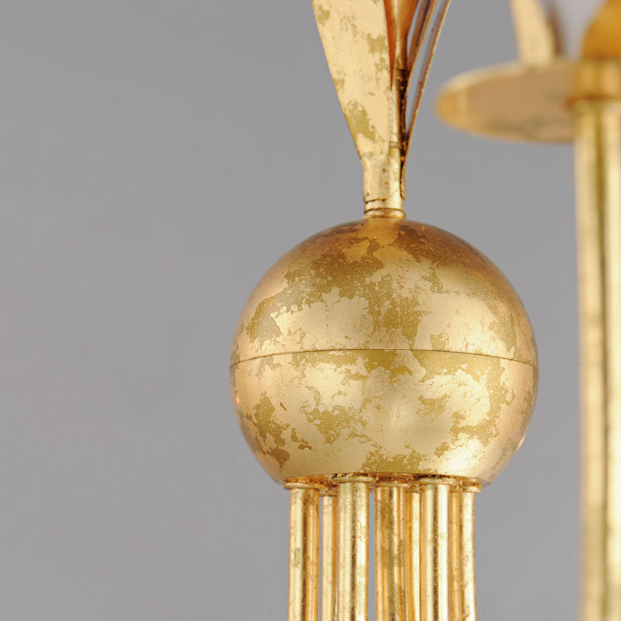 Maxim Paloma 36" Wide Gold Leaf 9-Light Candelabra Chandelier