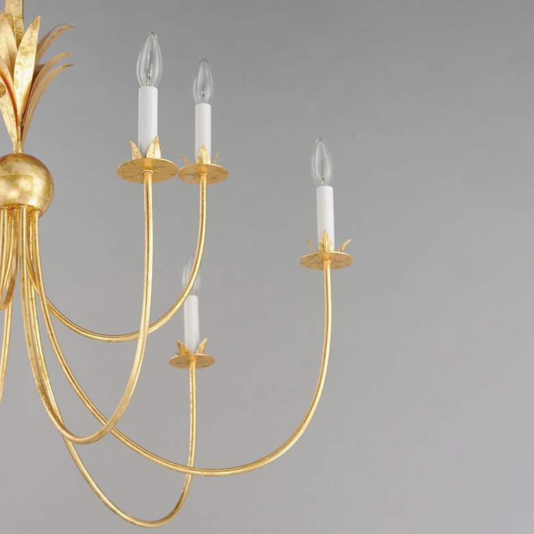 Image 4 Maxim Paloma 36" Wide Gold Leaf 9-Light Chandelier more views