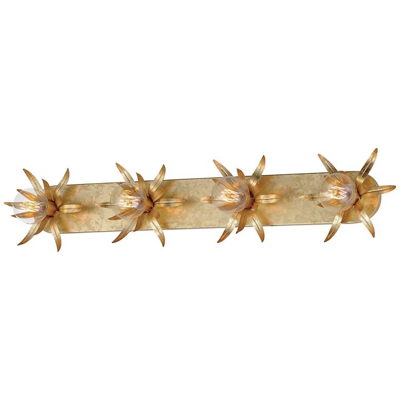 Image 1 Maxim Paloma 43" Wide Gold Leaf 4-Light Sconce