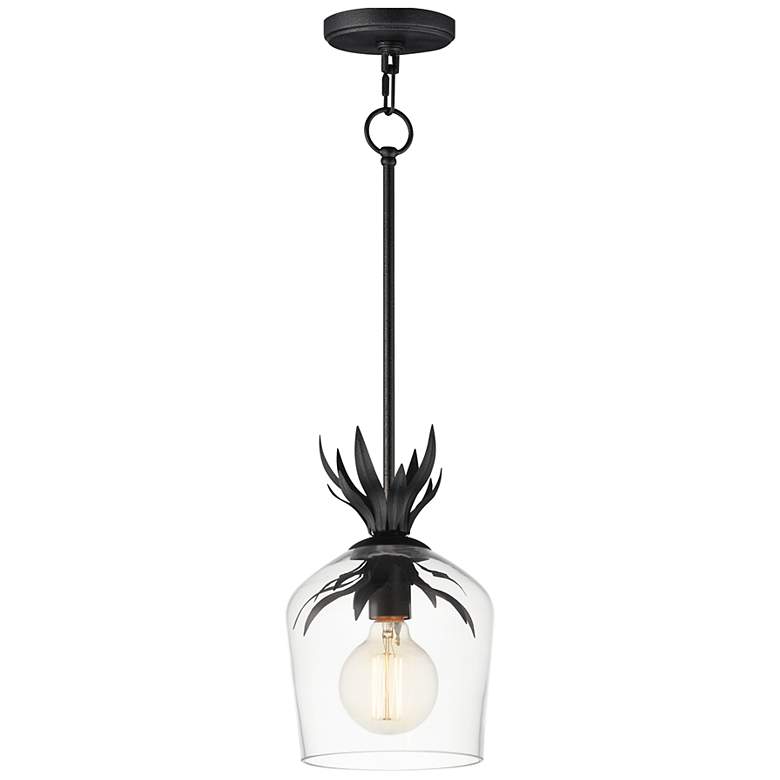 Image 1 Maxim Paloma 7 3/4" Wide Anthracite Single Pendant