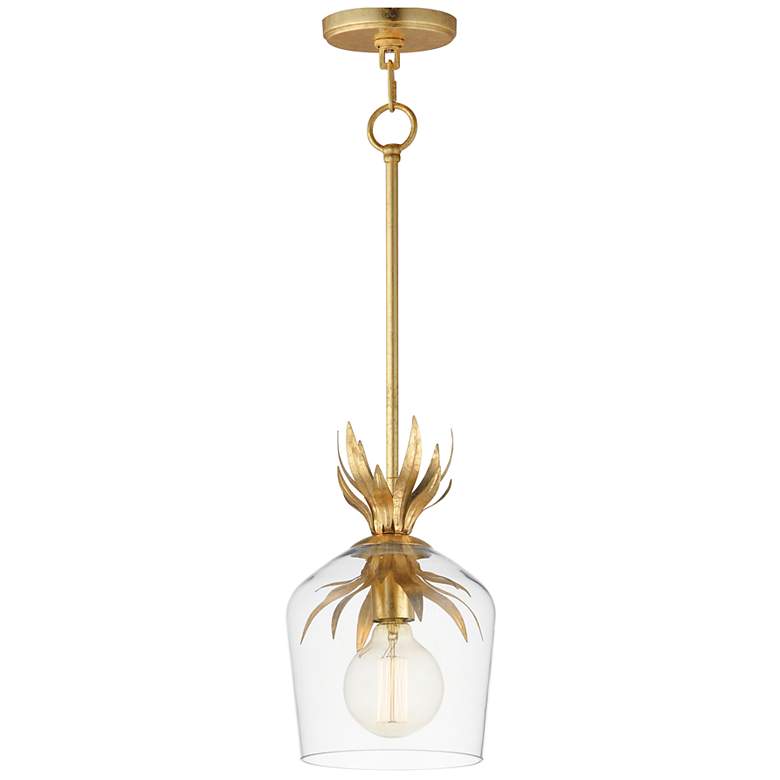 Image 1 Maxim Paloma 7 3/4" Wide Gold Leaf Mini Pendant