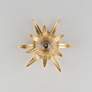 2_Maxim Paloma 8 3/4" High Gold Leaf 1-Light Sconce more views