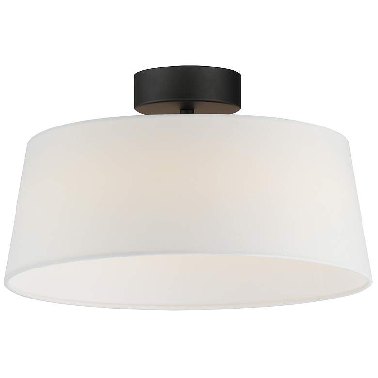 Image 1 Maxim Paramount 16" Wide Matte Black LED Ceiling Light