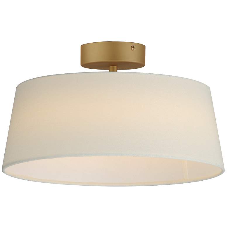 Image 1 Maxim Paramount 16"W Natural Aged Brass LED Ceiling Light