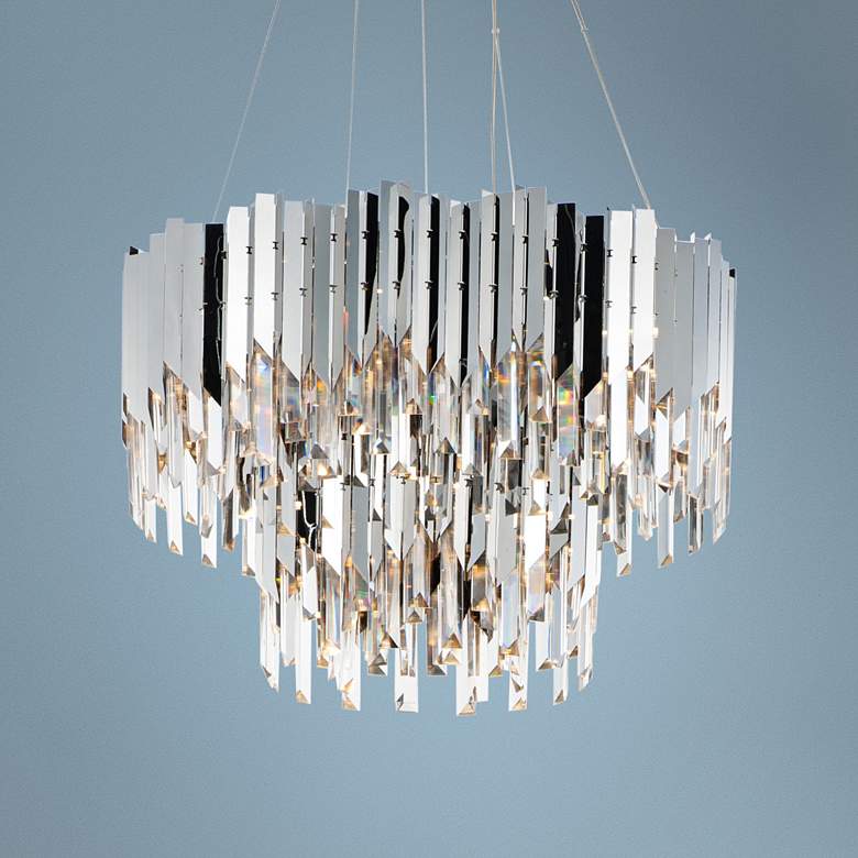 Image 1 Maxim Paramount 24" Wide Polished Chrome LED Pendant Light