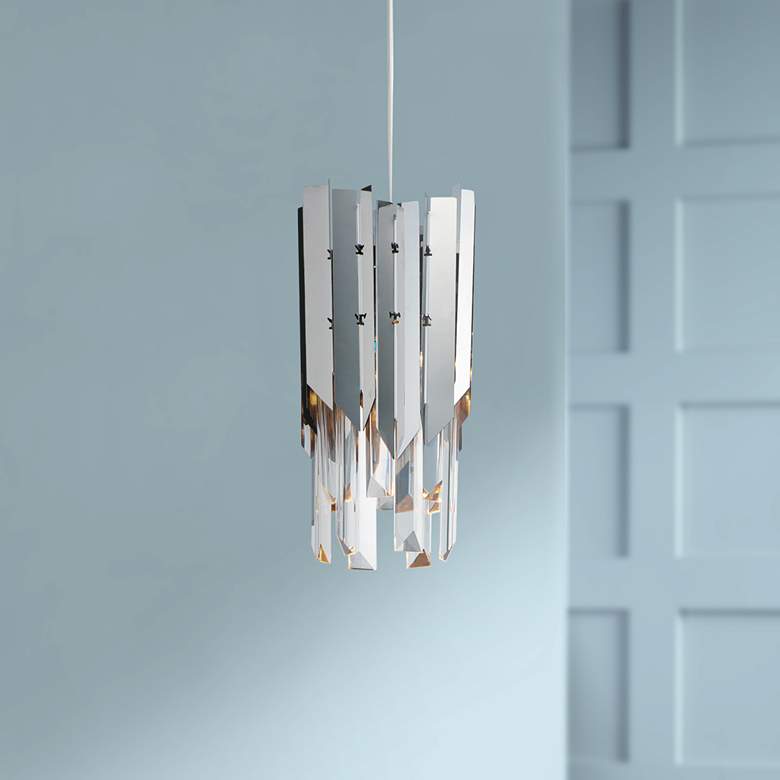 Image 1 Maxim Paramount 6" Wide Chrome LED Mini Pendant Light