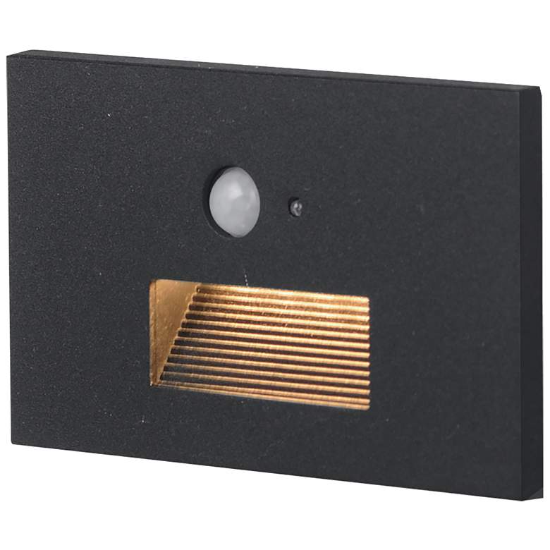 Image 1 Maxim Path 3" Wide Black Step Light with Motion Sensor - 3CCT