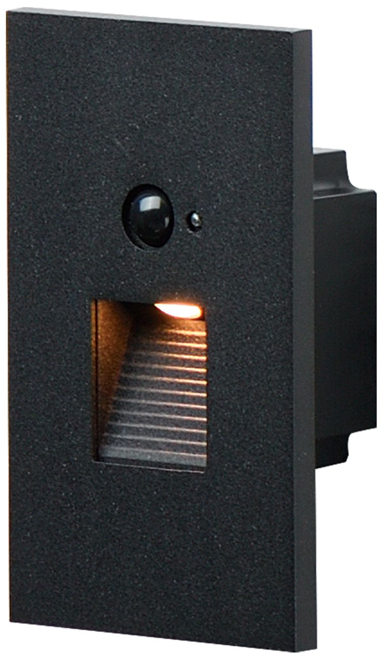 Maxim Path 3" Wide Black Step Light with Motion Sensor - 3CCT