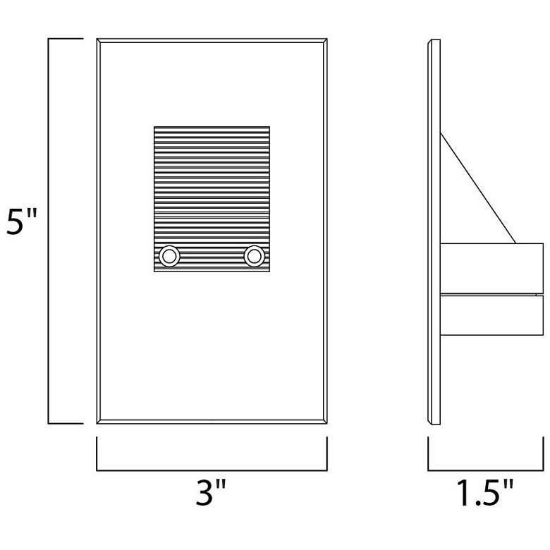 Image 2 Maxim Path 3" Wide Brushed Aluminum LED Step Light more views