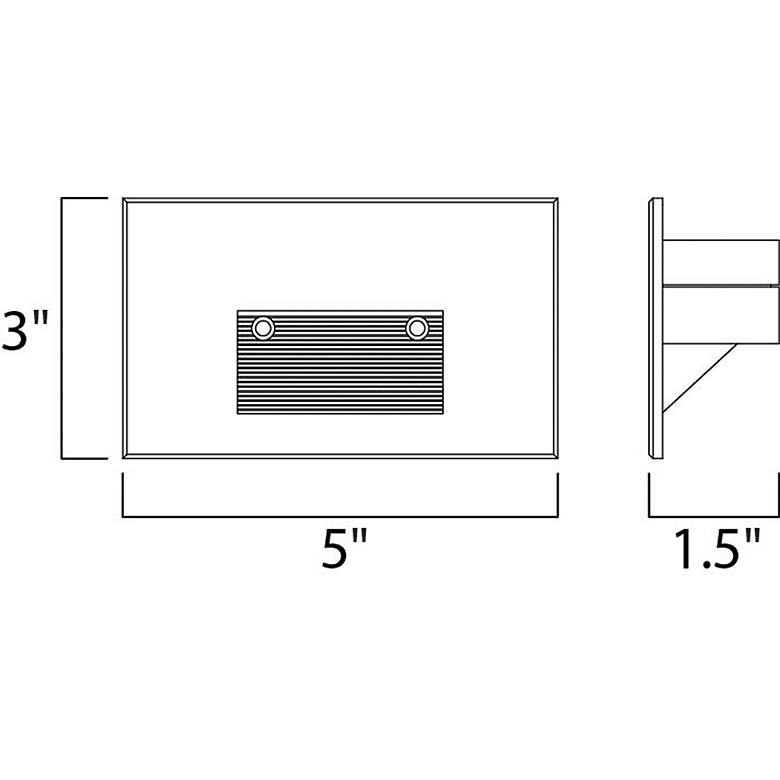 Image 2 Maxim Path 5 inch Wide Brushed Aluminum LED Step Light more views