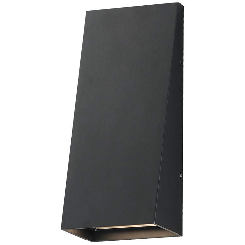 Image 1 Maxim Pathfinder 12" High Black Tall LED Wall Sconce - 5CCT